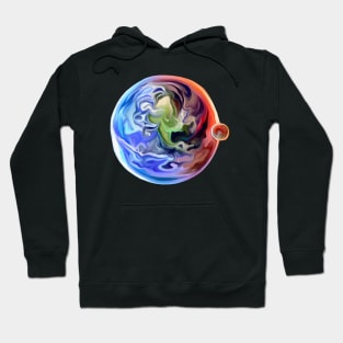 Planet Earth and Mars Hoodie